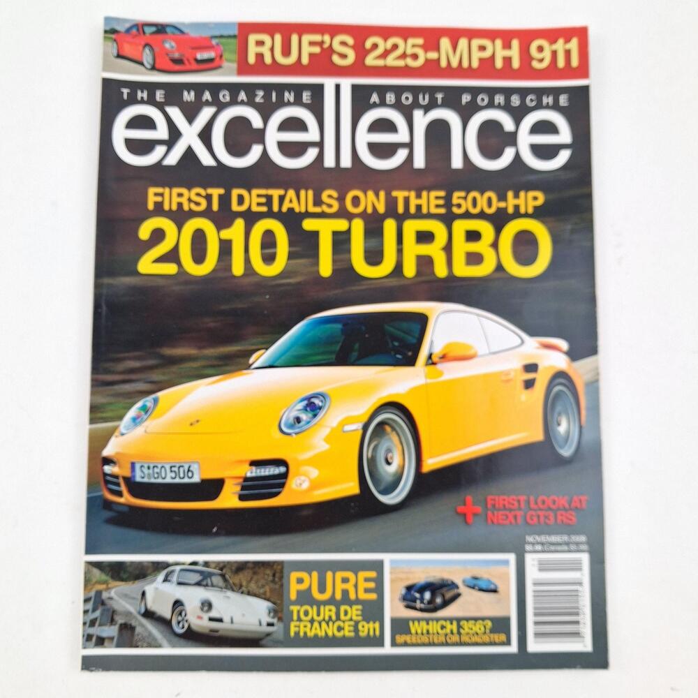 Excellence Porsche Magazine November 2009 2010 Turbo 911 GT3 RS RUF 225MPH